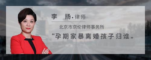 孕期家暴离婚孩子归谁