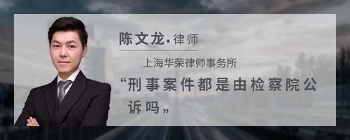刑事案件都是由检察院公诉吗