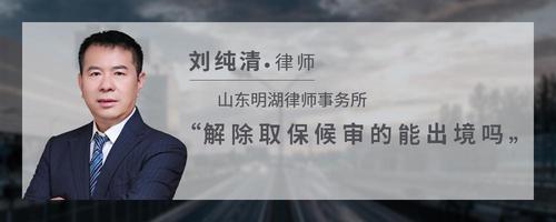 解除取保候审的能出境吗