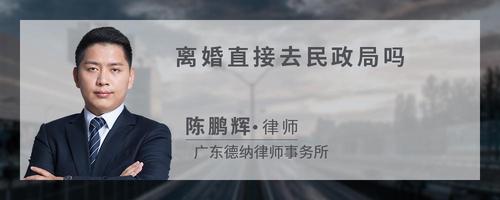 离婚直接去民政局吗