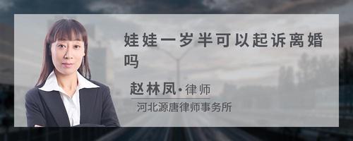 娃娃一岁半可以起诉离婚吗