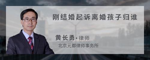 刚结婚起诉离婚孩子归谁