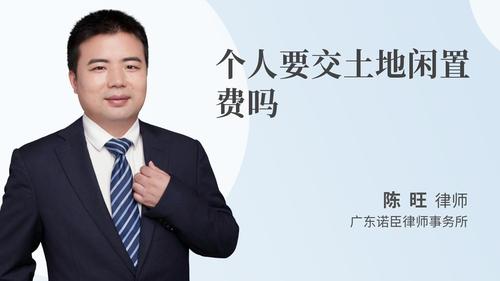 个人要交土地闲置费吗