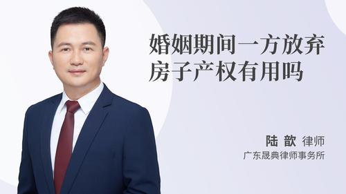 婚姻期间一方放弃房子产权有用吗