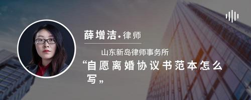 自愿离婚协议书范本怎么写