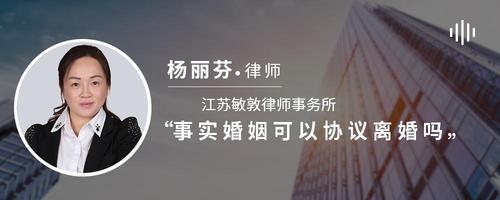 事实婚姻可以协议离婚吗