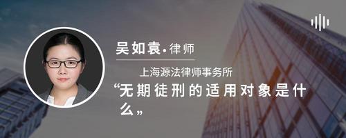 无期徒刑的适用对象是什么