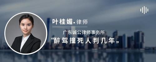 醉驾撞死人判几年
