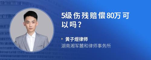 5级伤残赔偿80万可以吗?