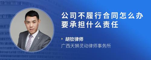 公司不履行合同怎么办要承担什么责任
