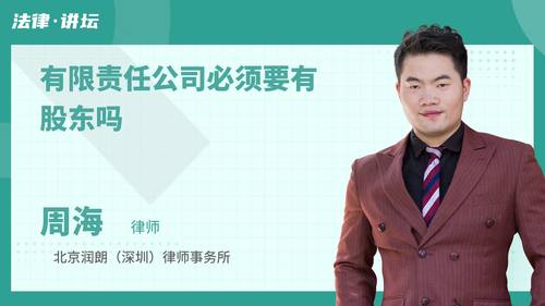 有限责任公司必须要有股东吗