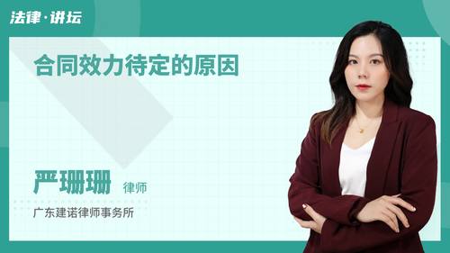 合同效力待定的原因