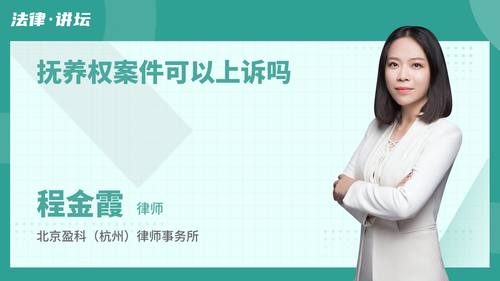 抚养权案件可以上诉吗