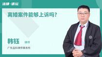 离婚案件能够上诉吗?